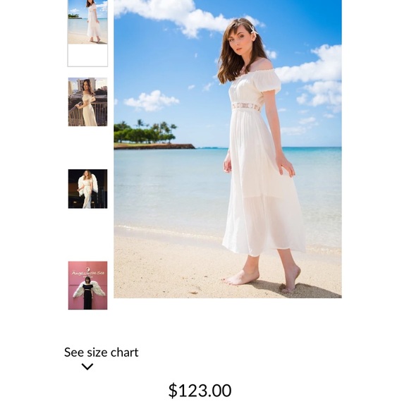 COPY - ~ Seashell off the shoulders Maxi Dress ~ - Picture 1 of 12